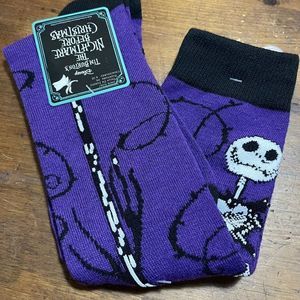 Disney The Nightmare B4 Christmas/Purple Black/Jack Skellington Socks 4-10/NWT